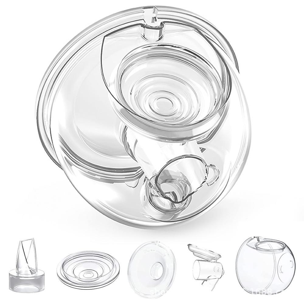 Kit Accesorii Pompa de Sâni din Silicon: Flanșă, Diafragmă, Supapă cu cioc de rață, Conector T, Capac de praf, Sticlă de lapte.