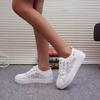 Fashion 2024 New Lace Shoe Mesh Sneakers Platform Flat Vulcanized Shoes Zapatos De Mujer Summer Women White Casual Autumn Zapatillas