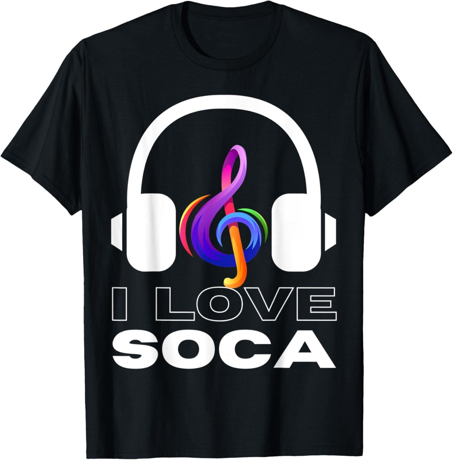 I Love Soca - Caribbean Music Lover T-Shirt S разноцветный