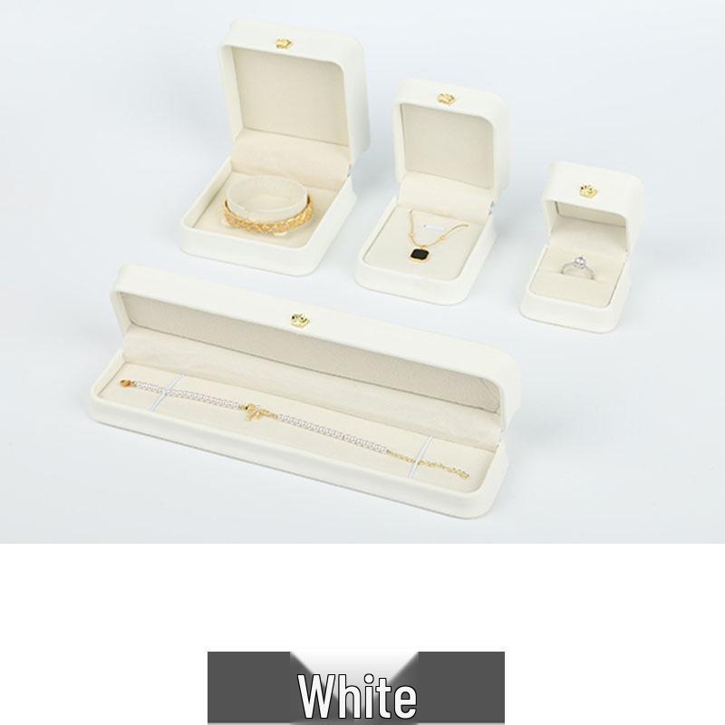 Crown Waist-Cinched PU Leather Jewelry Box for Earrings, Rings, Pendants, Necklaces, and Bracelets