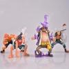 4Pcs/Set Anime One Piece Ace Blackbeard Luffy Smoker Action Figure PVC Statue Collection Model Doll Toys