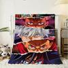 Cartoon Jujutsu Kaisen Throw 240g Flannel Blanket Lightweight Soft Skin-friendly Summer Thin Throw Blanket