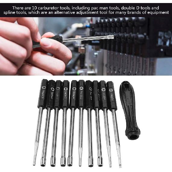 10PCS Carburetor Adjustment Tool Screwdriver Kit, Carburetor Adjustment Set Screwdriver Card Tool for 2 Cycle Small Engine Trimmer
