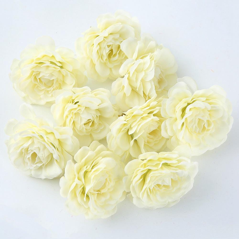 

10/20Pcs Silk Rose Artificial Flower Head For Home Room Decor Christmas Party Marriage Wedding Decoration DIY Wreath Accessorie 10PCS белый