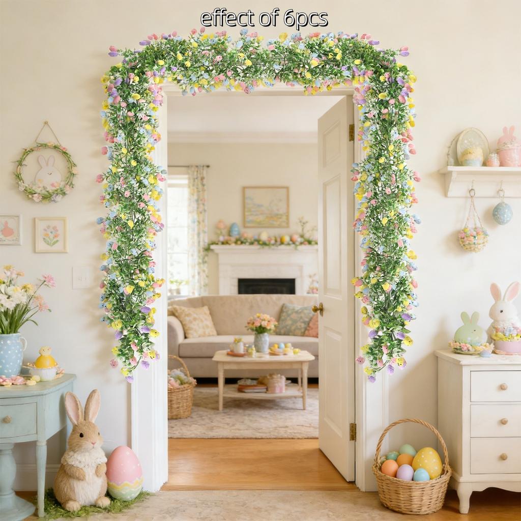 Easter Imitation Easter Eggs  Twigs Green Plants  Twigs Decoration Plant Wall Hanging Decoration