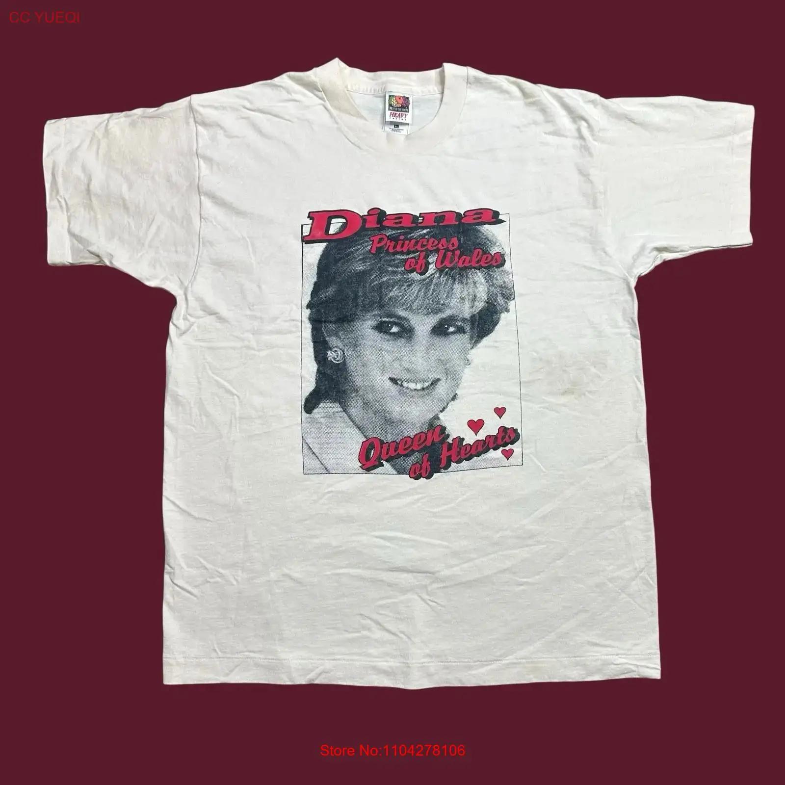 

Vintage 90 s Princess Diana Rare of Wales Queen Hearts T Shirt Sz XL vintage Washed Breathable fashion streetwear Casual 5XL різнокольоровий