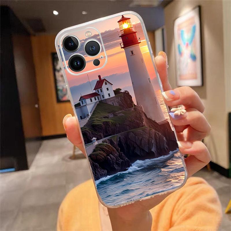 Phone Case Carcasa Funda For iPhone 17 Pro Max 17 Air 16 15 14 13 Pro Max 15 16 Pro 15Plus Lighthouse Case