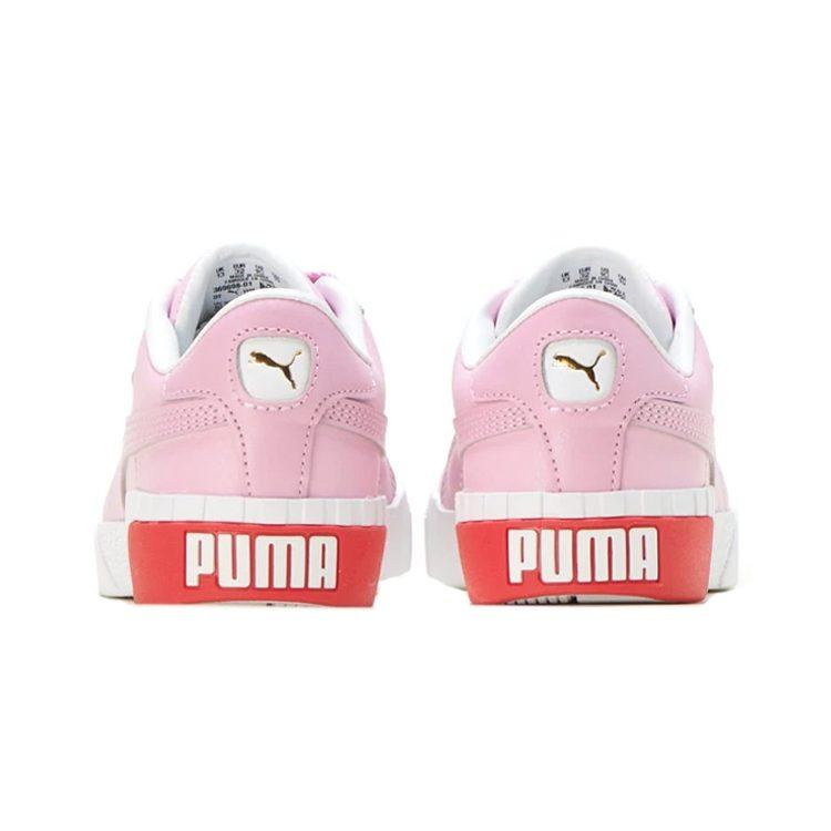 Puma Cali Lace Up Casual Low Top Kids' Skateboarding Shoes Pink Children Aged 3 7 Years Old 369698-01