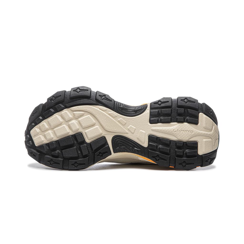 Li Ning Slip Resistant, Abrasion Resistant, Breathable Low top Chunky Sneakers Men's Greige AGCW055-1