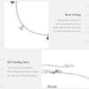 Modian 925 Sterling Zilveren Kleine Ronde Hanger Verstelbare Armband Groene & Doorzichtige Cz Link Ketting Armbanden Voor Vrouwen Sieraden Cadeau