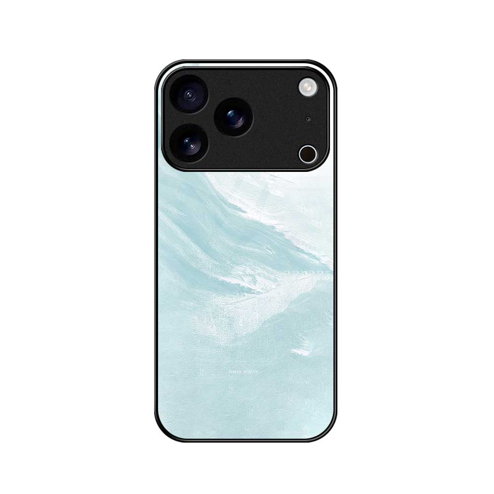 For iPhone 17 Pro Max Case TPU PC Tempered Glass Pattern Printing Phone Back Cover