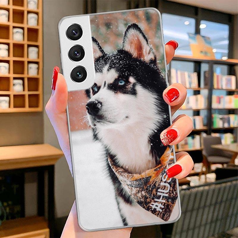 Siberian Husky Dog Cover Phone Case For Samsung Galaxy S26 S25 Edge S24 Ultra S23 S22 Plus S21 S20 FE Soft Fundas Shell Galaxy S