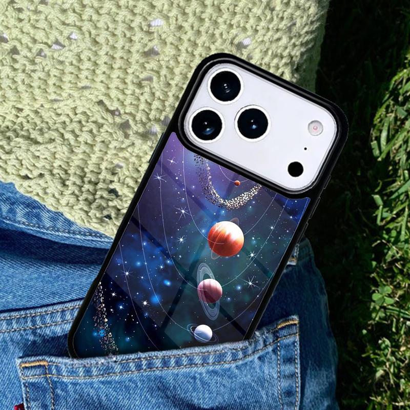 Space Planets Solar System Phone Case For iPhone 17 AIR 16 Pro Max 15 14 Pro 11 12 13 Shockproof Silicone Cover