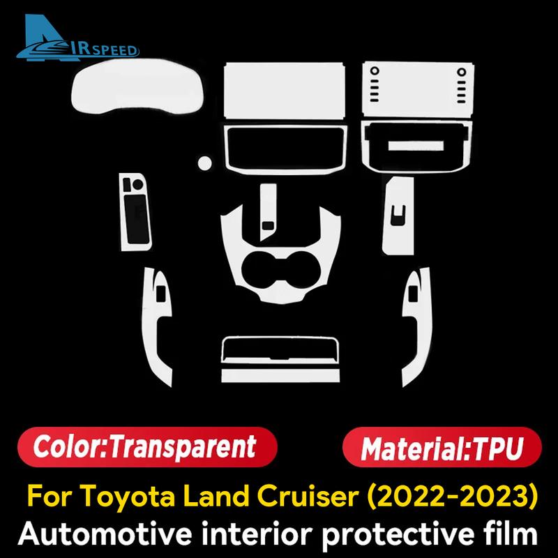 For Toyota Land Cruiser 2022 2023 Invisible Interior TPU Film Protective Layer Scratch Resistant Car Modification Accessories