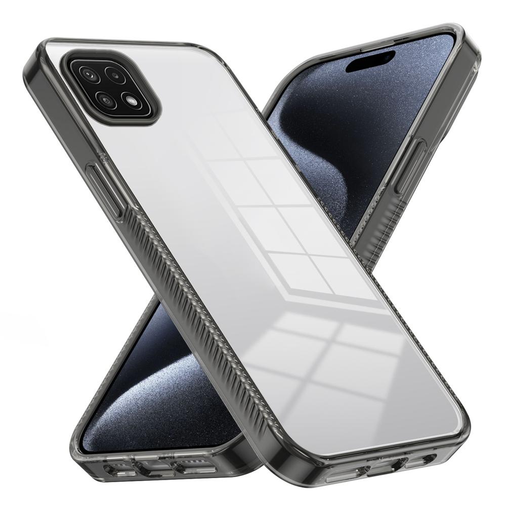 KEYSION Transparent Phone Case for Samsung A22 4G A22 S 5G A12 TPU+PC Anti-slip Clear Shockproof Phone Cover for Galaxy M12 M32