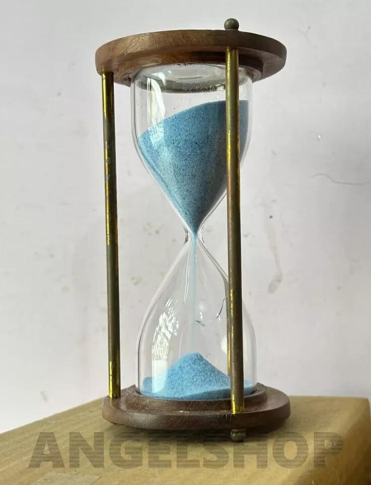 Sand Timer Hourglass Brass Nautical Maritime Hour Glass Vintage