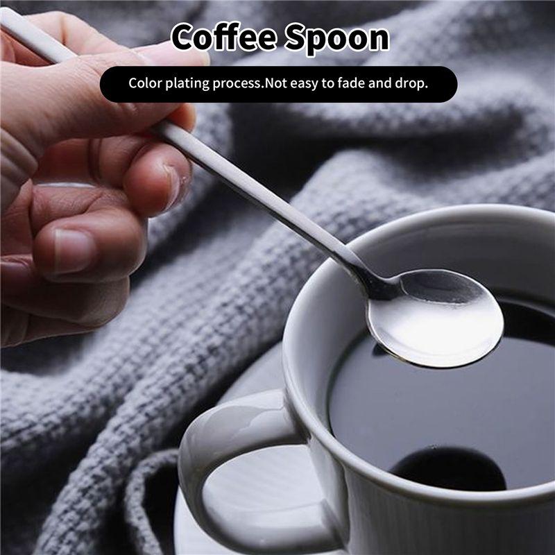 Good-1 Pcs/Set Coffee Scoop 304 Stainless Steel Coffee Spoon With Long Handle Dessert Tea Spoon Set Kitchen Accessories