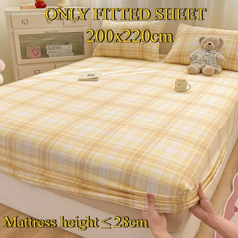 Fitted Sheet Pure Cotton Non-fading Non-balling Single-piece Bed Sheet Non-slip Multi-specification Bedding Bedspread Protector