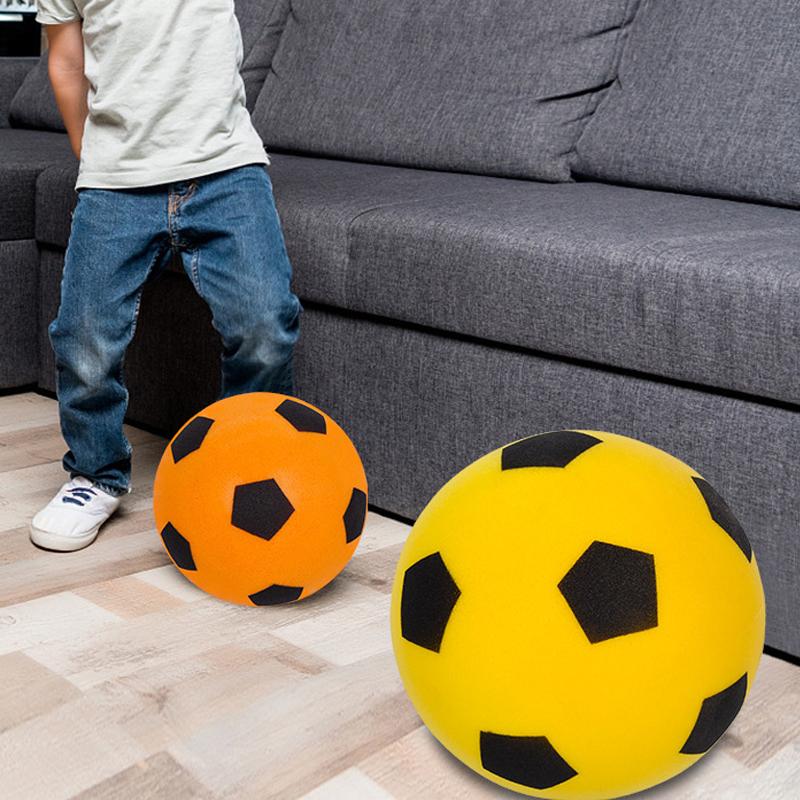 1Pc 3 Colors High-Elastic Indoor Silent Football Pu Foam Practice Ball Comes With A Net Bag For Home Use And Skill Development