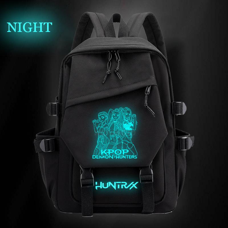 New Luminous Schoolbag, Witch Hunter Girl Group Surrounding Fashion Backpack, Male and Female Versatile Student Casual Backpack