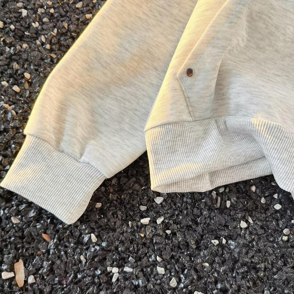 Unisex Spring Shoulder Padded Jacket: High Street Cool, Zipper Accents, Fashion Hoodie Cardigan