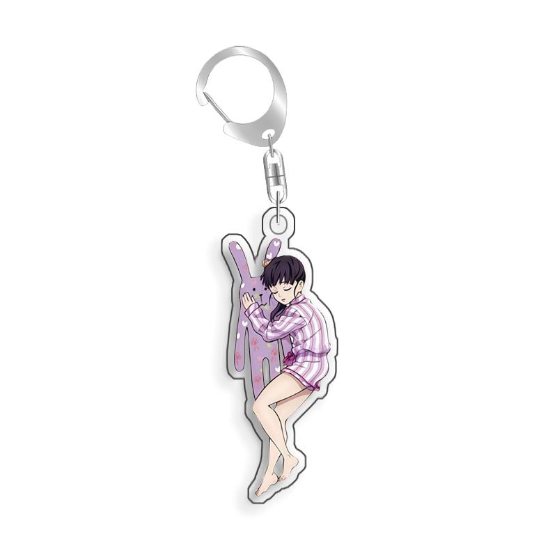 For Demon Slayer Tokitou Muichirou Daki Akaza Douma Gyutaro Acrylic Selfmade Cartoon Anime Keychain Pendant Toy Gift 5cm