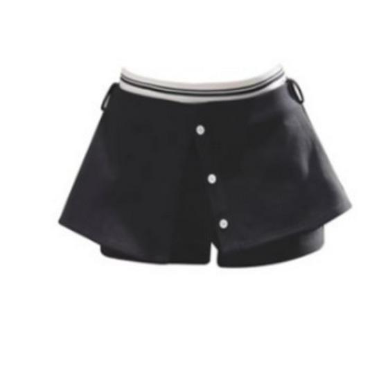 

Korean Retro A-Line High-Waisted Skirt: Women s Spring/Autumn Slimming Half-Skirt with Pants Small чёрный