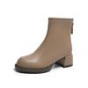 Women's High-heeled Ankle Boots, New Thick Heel Cotton Boots, Fashionable and Comfortable, Back Zipper Anti Slip Short Boots