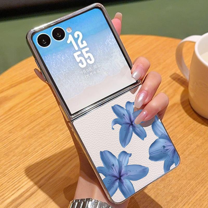 

Sunflower Lotus Rose Flower Case For Samsung Z Fold 7 6 5 Luxury Hybrid 3in1 Leather Skin Plating Folding Phone Cover For Samsung Z Fold7 Fold6 Fold5 Samsung Z Flip7 бежевий