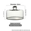 Glass Cake Plate Dessert Display Stand Transparent Dustproof Restaurant Afternoon Tea Food Serving Plate  Style Nordic