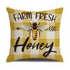 New Spring and Summer Sunflower Bee Pillowcase Modern Simple Living Room Sofa Cushion Cover Bedroom Pillow