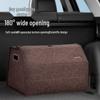 Großer Kofferraum-Organizer für das Auto, Leder mit Schafsfellmuster, Aufklappbares faltbares Design.