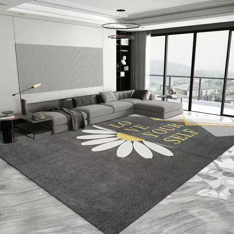 Modern Dirt-Resistant, Easy-Care Crystal Velvet Carpet for Living Room – Wear-Resistant & Non-Slip Design