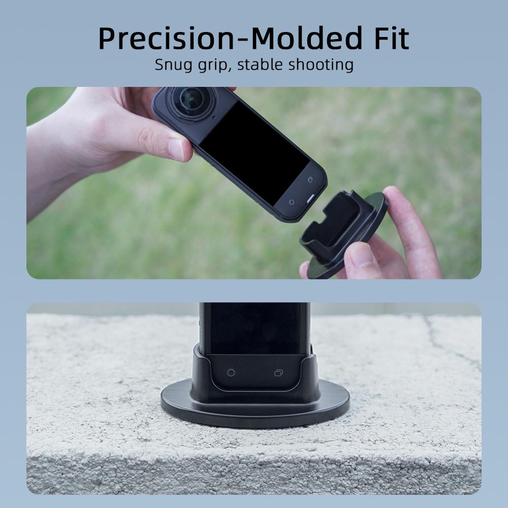 FLYMILE For Insta360 X5 Action Camera Anti Slip Plastic Base Portable Stand for Upright Charging