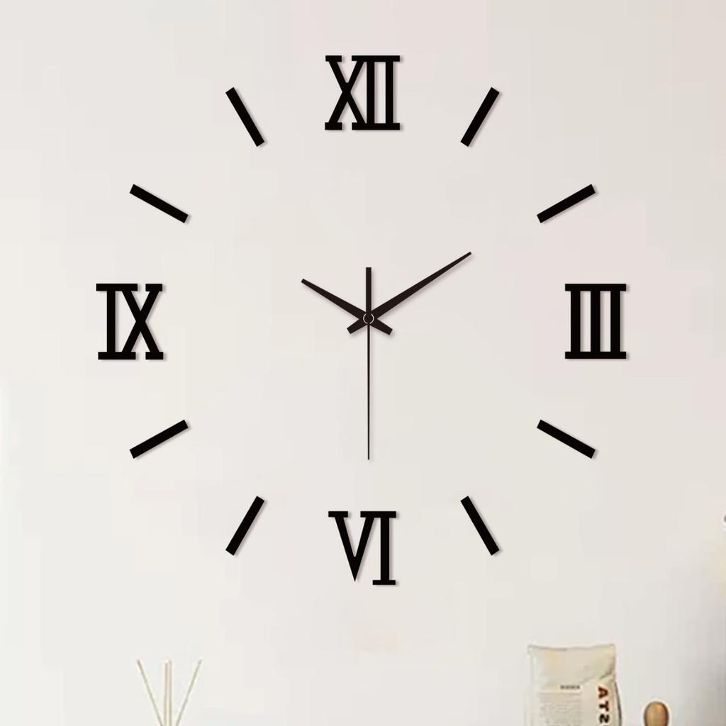 Creative DIY Clock Wall Clocks, Roman Art Clocks, Simple Wall Clocks Without Drilling Holes, Living Room Decorative Wall Clocks
