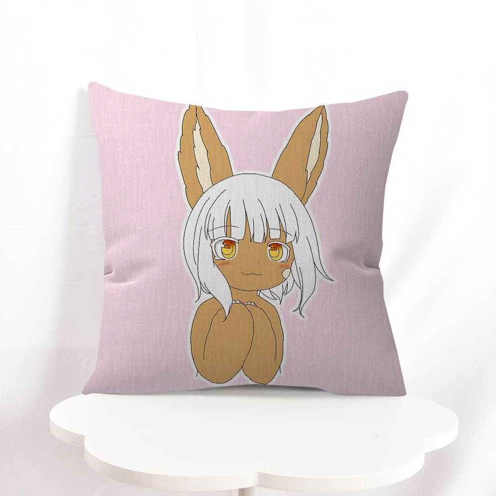 N-Nanachi Cartoon Pillowcase Toon Gift Cushion Cover Bedroom Home Sofa Chair Seat Decor Pillow Case 16x16Inch