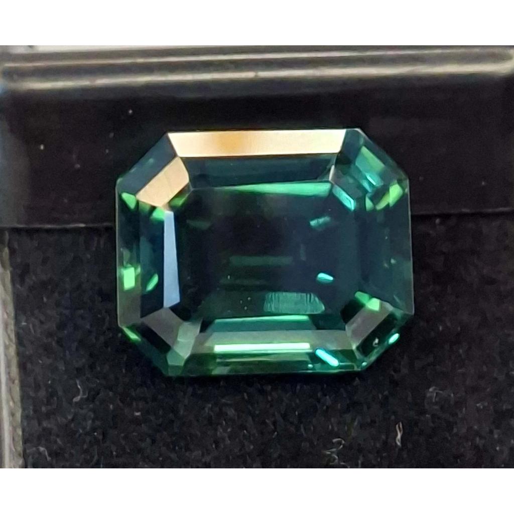 10-12 Ct Natural Green Sapphire Emerald Cut Fabulous Certified Loose Gemstone