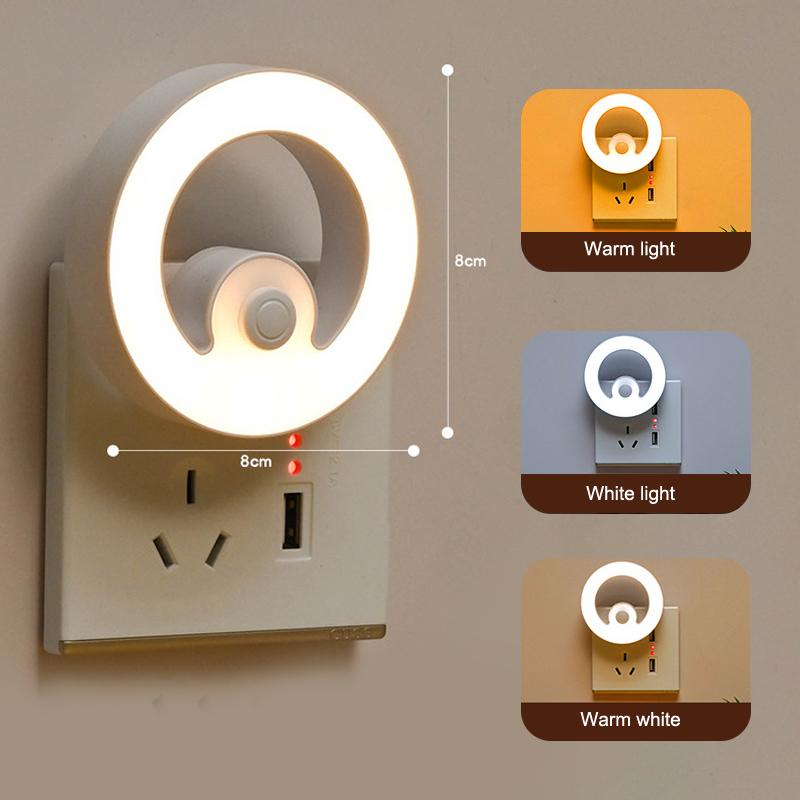 Veilleuse Électrique avec Design Dessin Animé Interrupteur Veilleuse LED Prise de Courant Chevet/Chambre d'Enfant/Lumière pour Soins Multiples Couleurs Disponibles