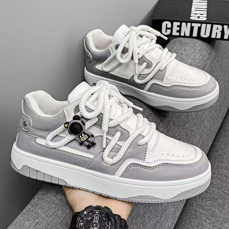 New Winter Men's Skate Shoes, Trendy Versatile Thick Sole Casual Sneakers for Teenagers