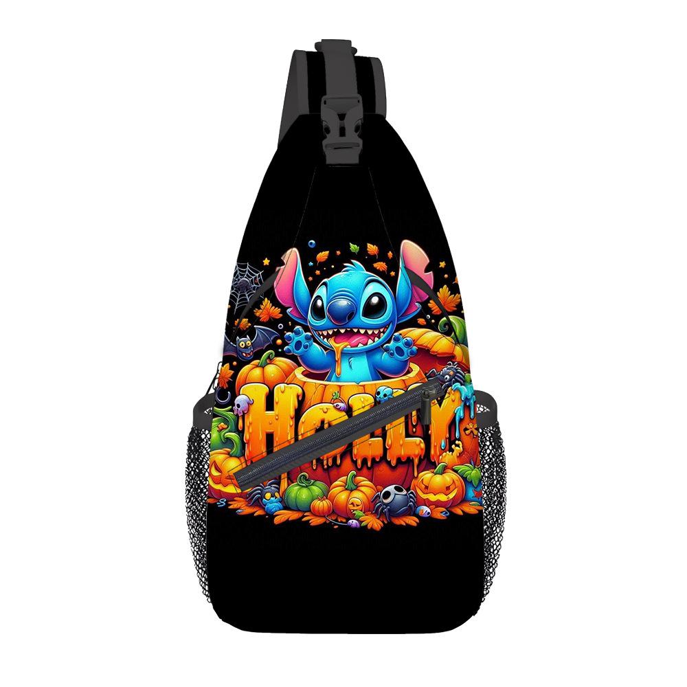 Breast Bag Women'S Fashion Oxford Cloth Cartoon Shoulder Messenger Bag Large Capacity Cycling Breast Bag