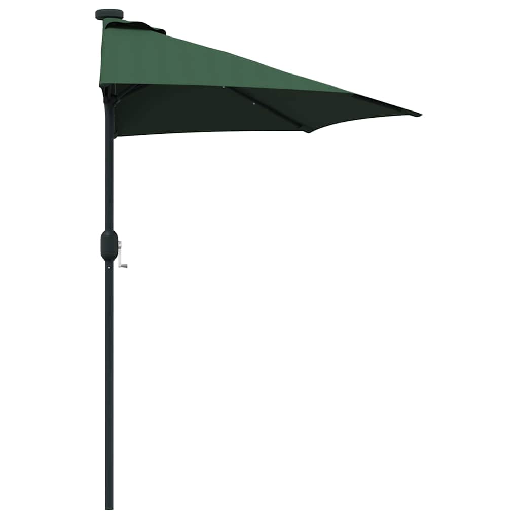 Garden Sun Umbrella Green 294 X 150 X 223 Cm Polyester and Steel