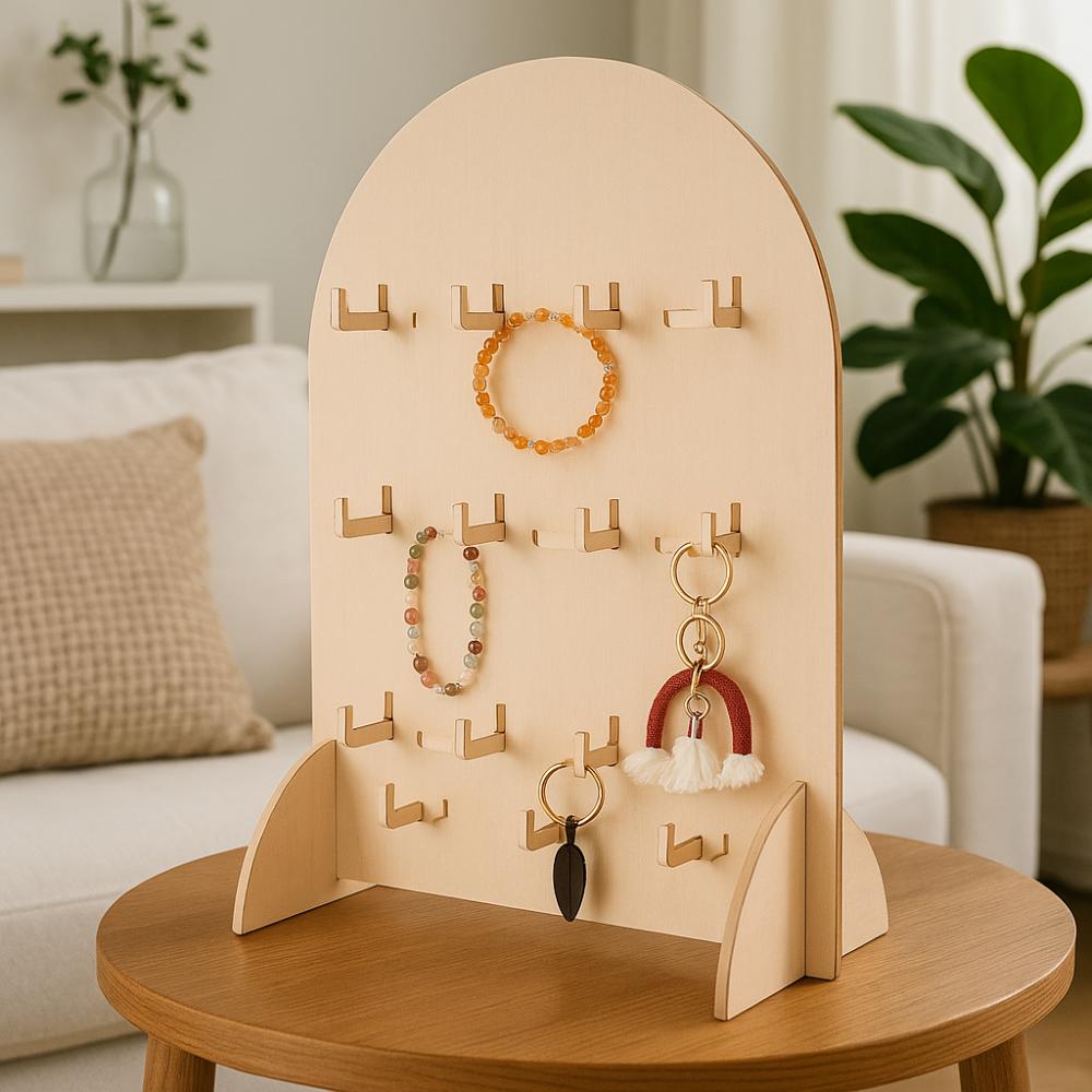 Detachable Earring Display Rack Wooden Necklace Display Stand Jewelry Storage Rack  Trade Show
