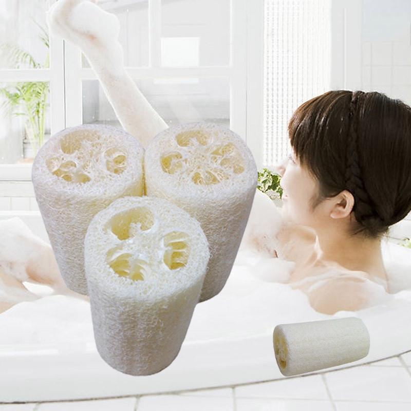 

1PC Natural Loofah Sponge Multi-Purpose Cleaning Tool For Kitchen Bathroom Scrubber Wash Body Shower Exfoliating Cleaning Brush белый