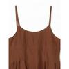 [Raybeams] One-Piece Tuck Flare Camisole Dress Women's BROWN 0 Brown
