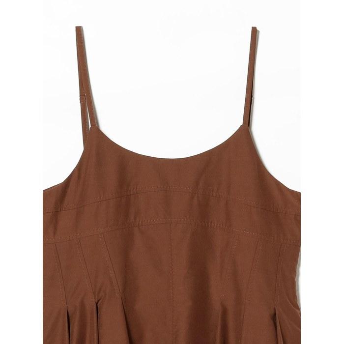 [Raybeams] One-Piece Tuck Flare Camisole Dress Women's BROWN 0 Brown