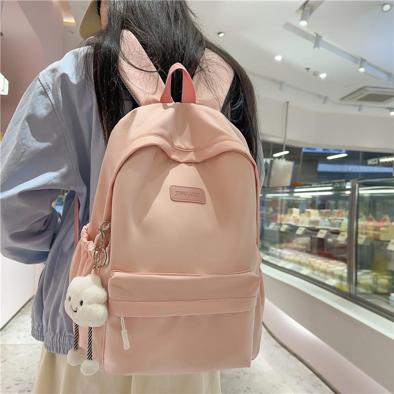 Schoolbag new female students junior high school students high school students large capacity college students backpack wind simple backpack computer
