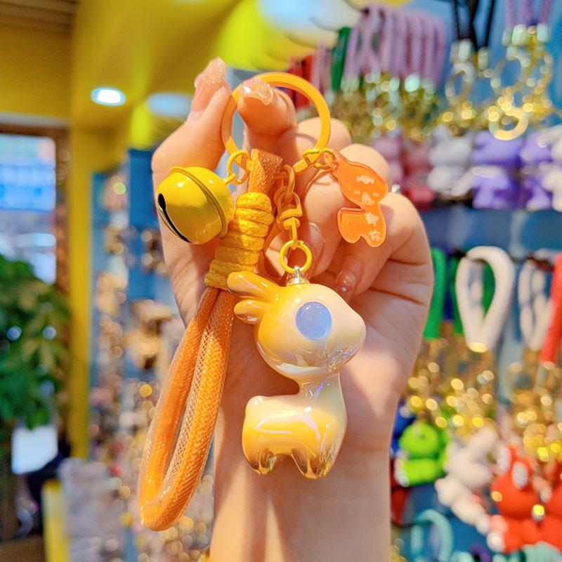 Resin Keychain With Colorful Deer Charm For Gifts And Celebrations