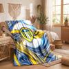 Leeds United Football Print Flannel Blanket Soft Warm Sofa Bed Throw Blanket For Home Office Bedroom