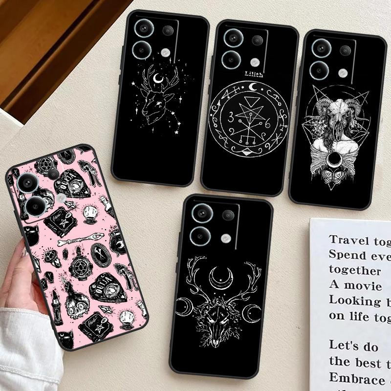 Witchcraft Occult Pentagram Case For Redmi Note 13 Pro Plus 12 11 10 9 Pro 9S 10S 11S 12S 10A 9C 10C 12C 13C Back Cover