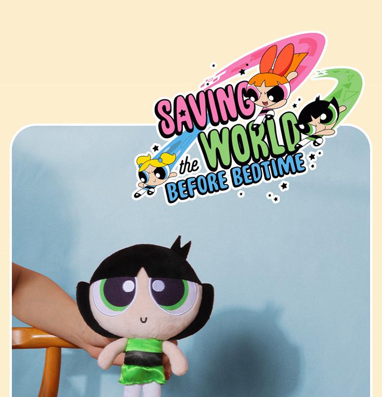 Powerpuff Girls Plush Keychain: Cute Bubbles & Buttercup Stuffed Doll - Girlish Heart Birthday Gift.